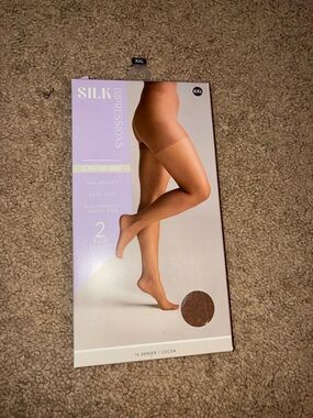 Impressions Silk Ultra Fine Sheer Cocoa Tights XXL